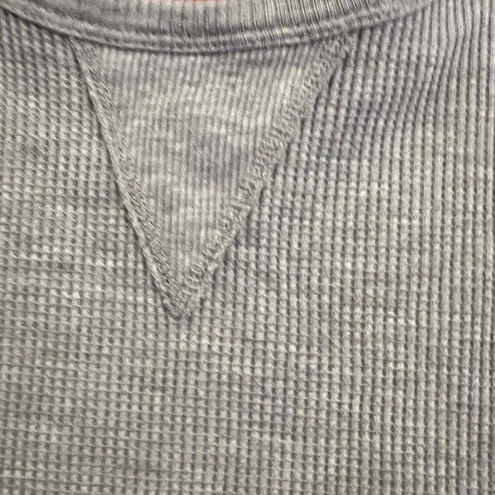 Women Within thermal long sleeve T-shirt, gray crewneck.  Women's size M